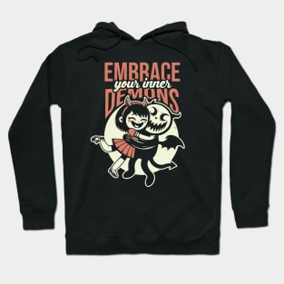 Embrace Your Inner Demons // Funny Cute Design Hoodie